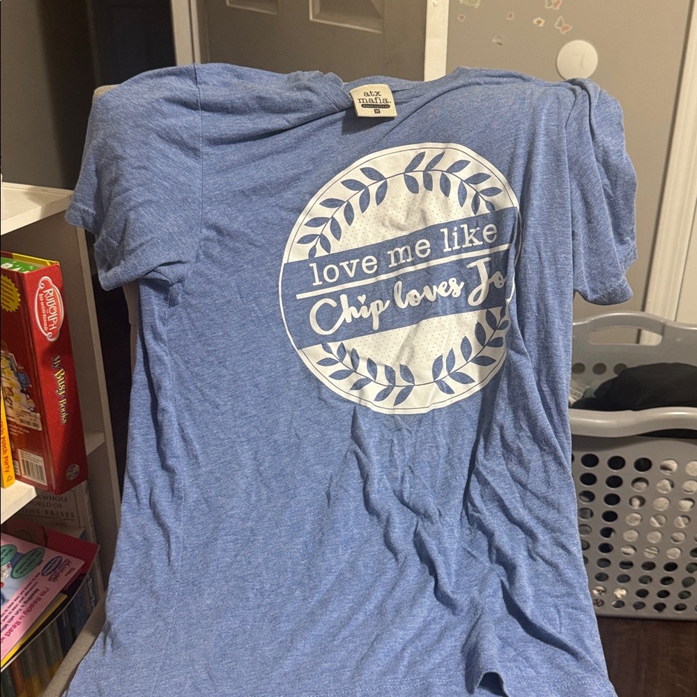 Atx Mafia Blue Tee with White Design